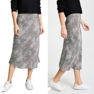 NWT Black and White Animal Print Midi Skirt